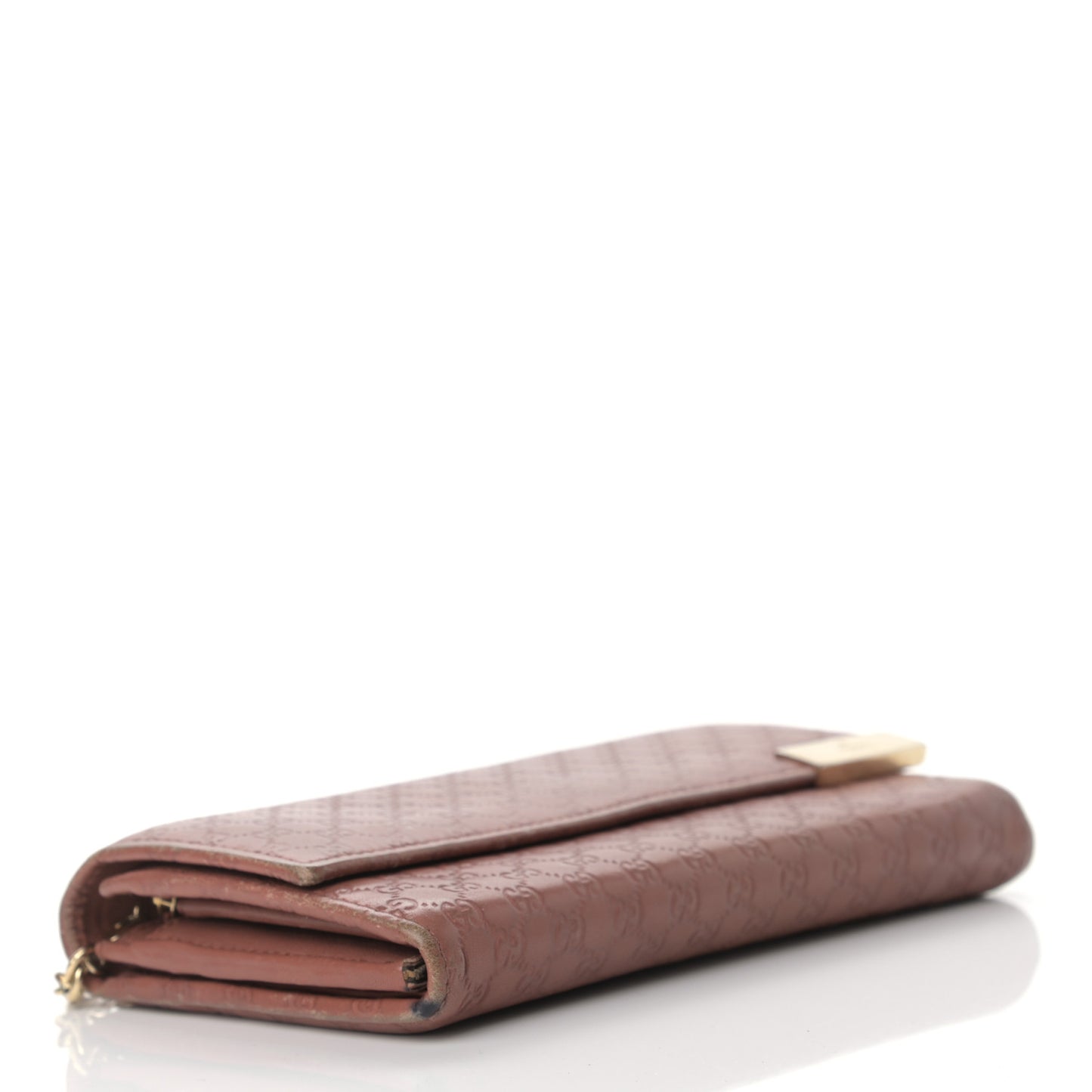 Guccissima Dice Chain Wallet Nude Pink