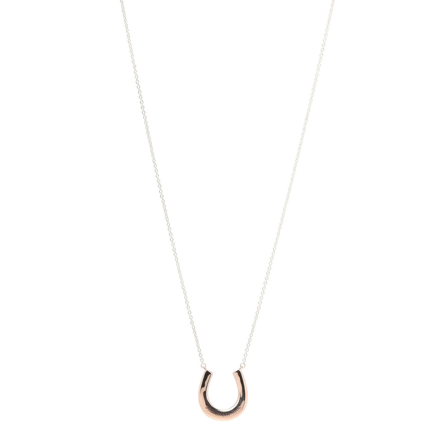 Sterling Silver Rubedo 1837 Horseshoe Pendant Necklace