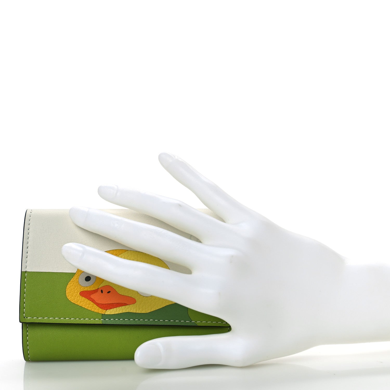 Loewe X SPIRITED AWAY Calfskin Otori-Sama Small Vertical Wallet Soft White Lemon Zest 2 of 9