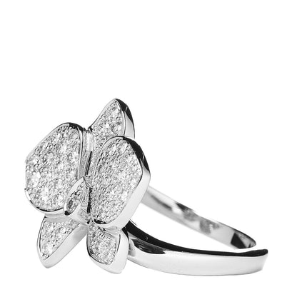 Cartier 18K White Gold Diamond Caresse D'Orchidees Par Ring 50 5.25 2 of 8