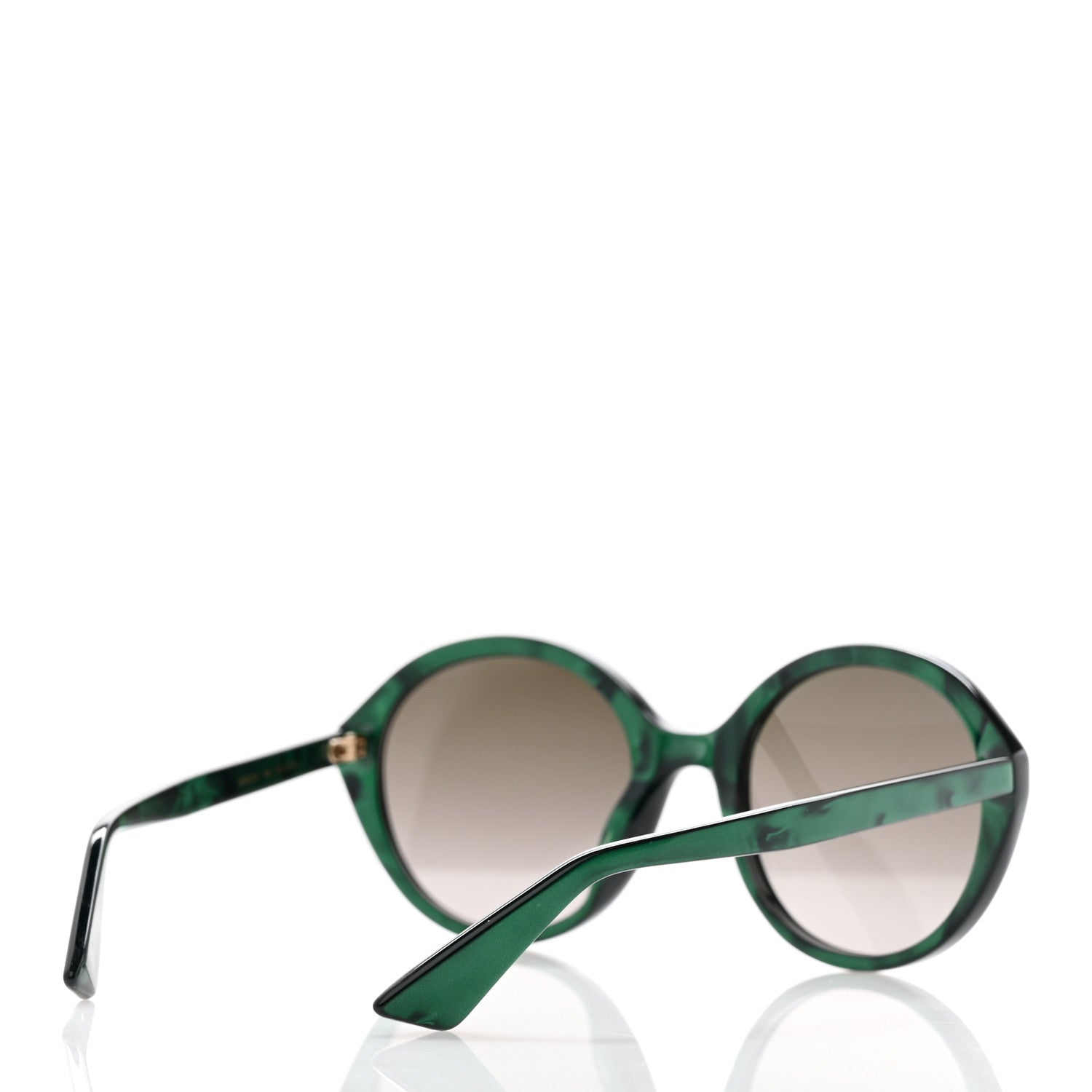 Gucci Acetate Round Sunglasses GG0023S Green 4 of 8