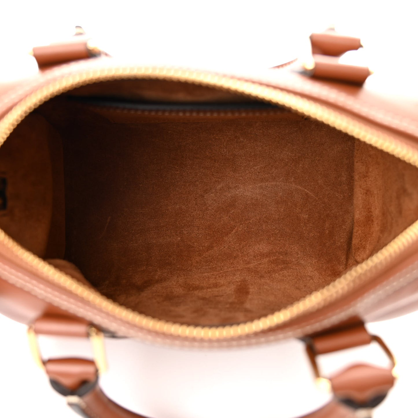 Smooth Calfskin Triomphe Small Boston Bag Tan