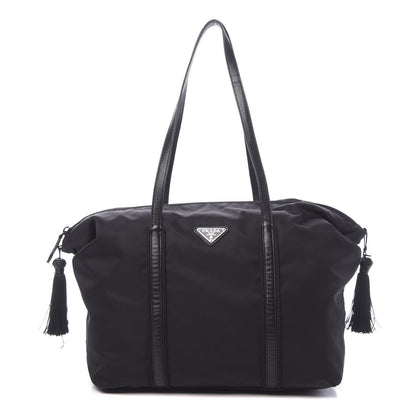 Prada Tessuto Nylon Tassel Duffel Bag Black 1 of 14