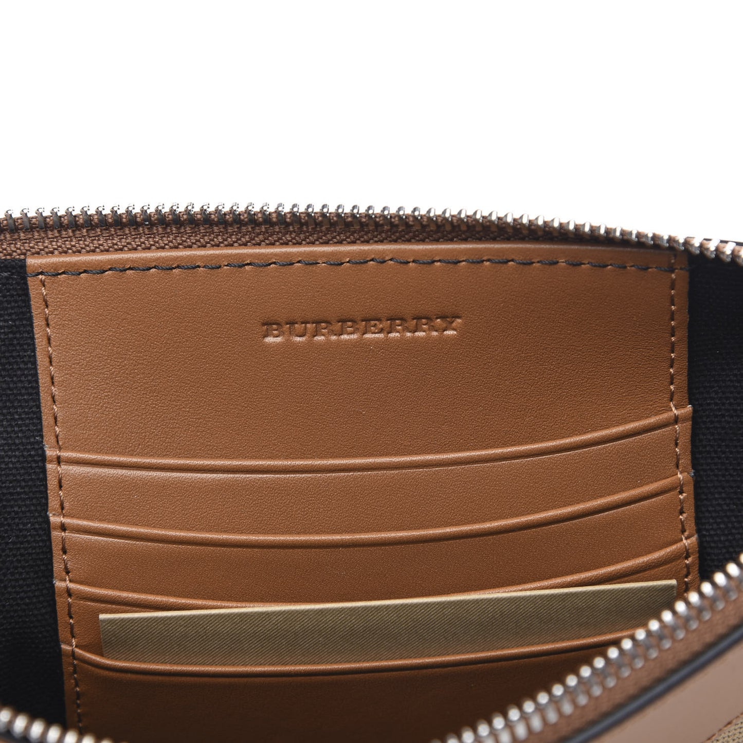 Mega Check Peyton Crossbody Clutch Bag Saddle Brown
