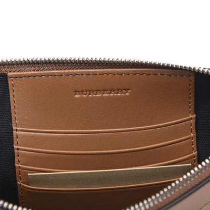 Burberry Mega Check Peyton Crossbody Clutch Bag Saddle Brown 6 of 9
