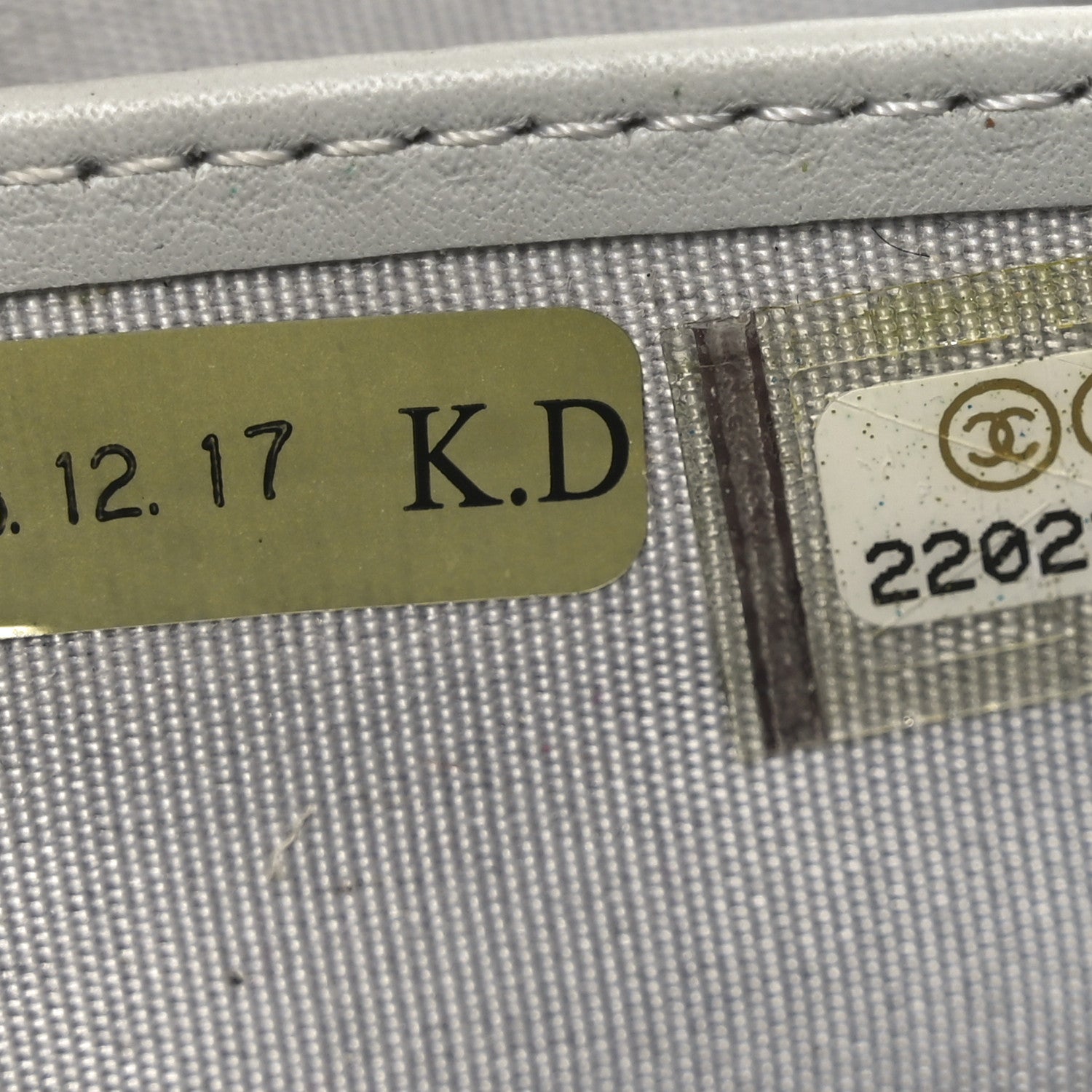 Chanel Canvas Deauville Zip Around Wallet Grey 8 of 10