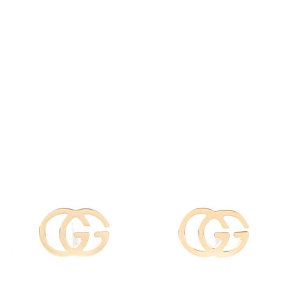 Gucci 18K Yellow Gold GG Tissue Stud Earrings 1 of 7