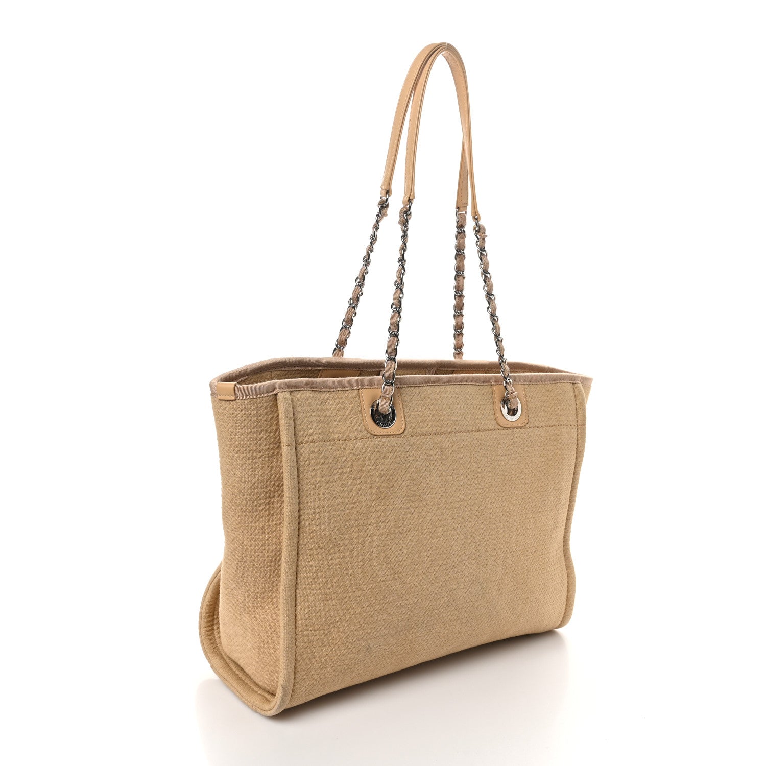 Chanel Mixed Fibers Small Deauville Tote Beige 4 of 11