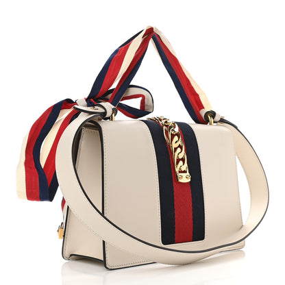 Gucci Calfskin Small Sylvie Shoulder Bag Off White 3 of 13