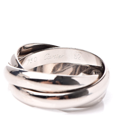 Cartier 18K White Gold Classic Trinity Ring 52 6 4 of 4