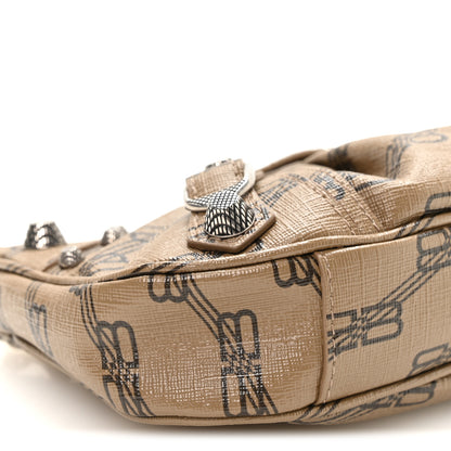 Balenciaga Coated Canvas BB Monogram Le Cagole Mini Purse With Chain Beige Brown 9 of 10