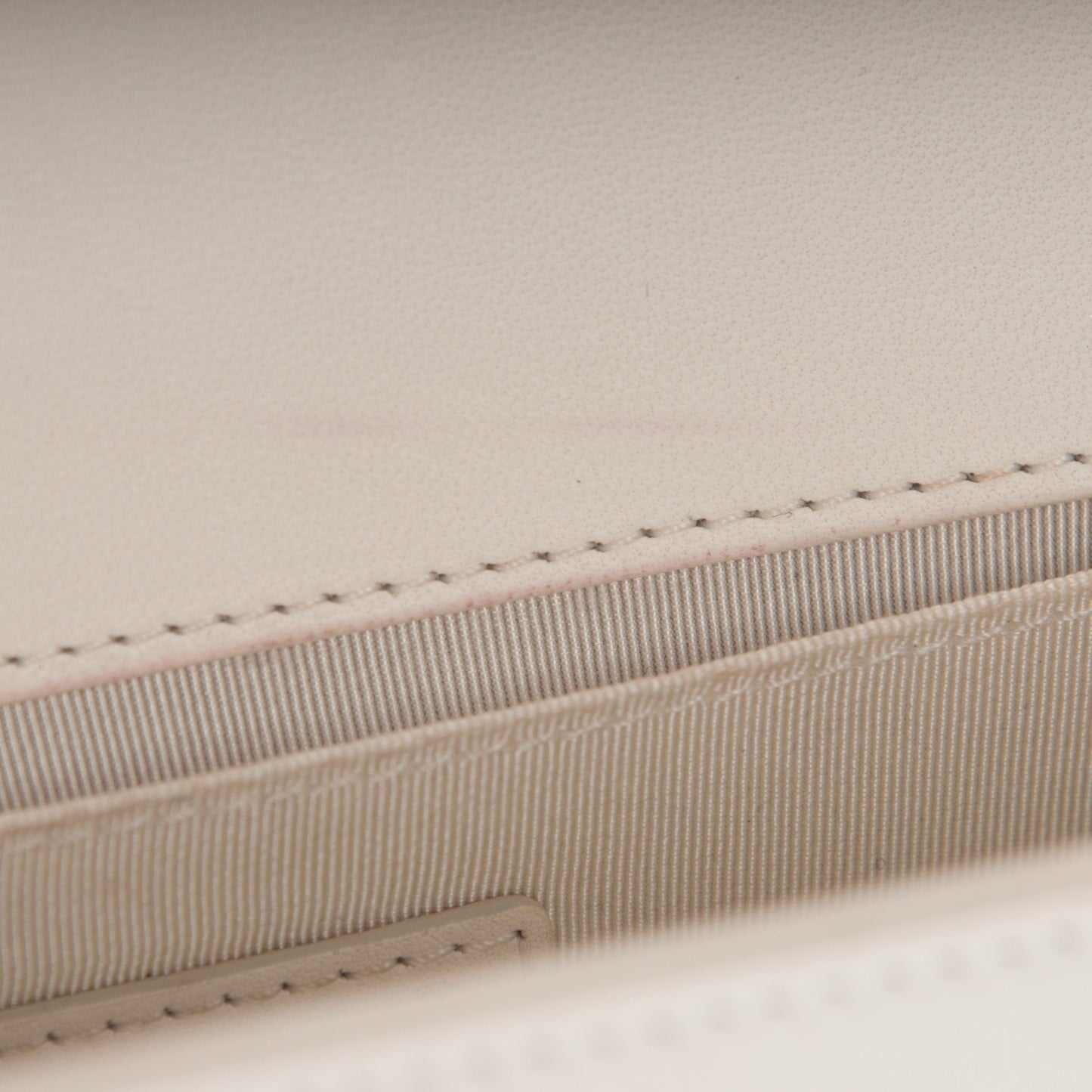 Lambskin Quilted Medium Boy Flap White