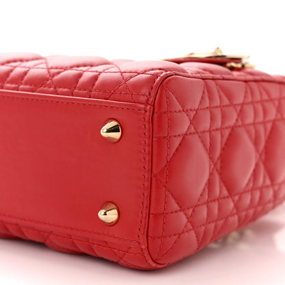 Christian Dior Lambskin Cannage Small My ABCDior Lady Dior Red 10 of 10