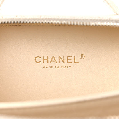 Chanel Caviar Quilted Small CC Filigree Vanity Case White 6 of 26