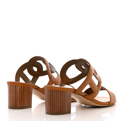 Hermes Nappa Bikini Sandals 37 Gold 4 of 10