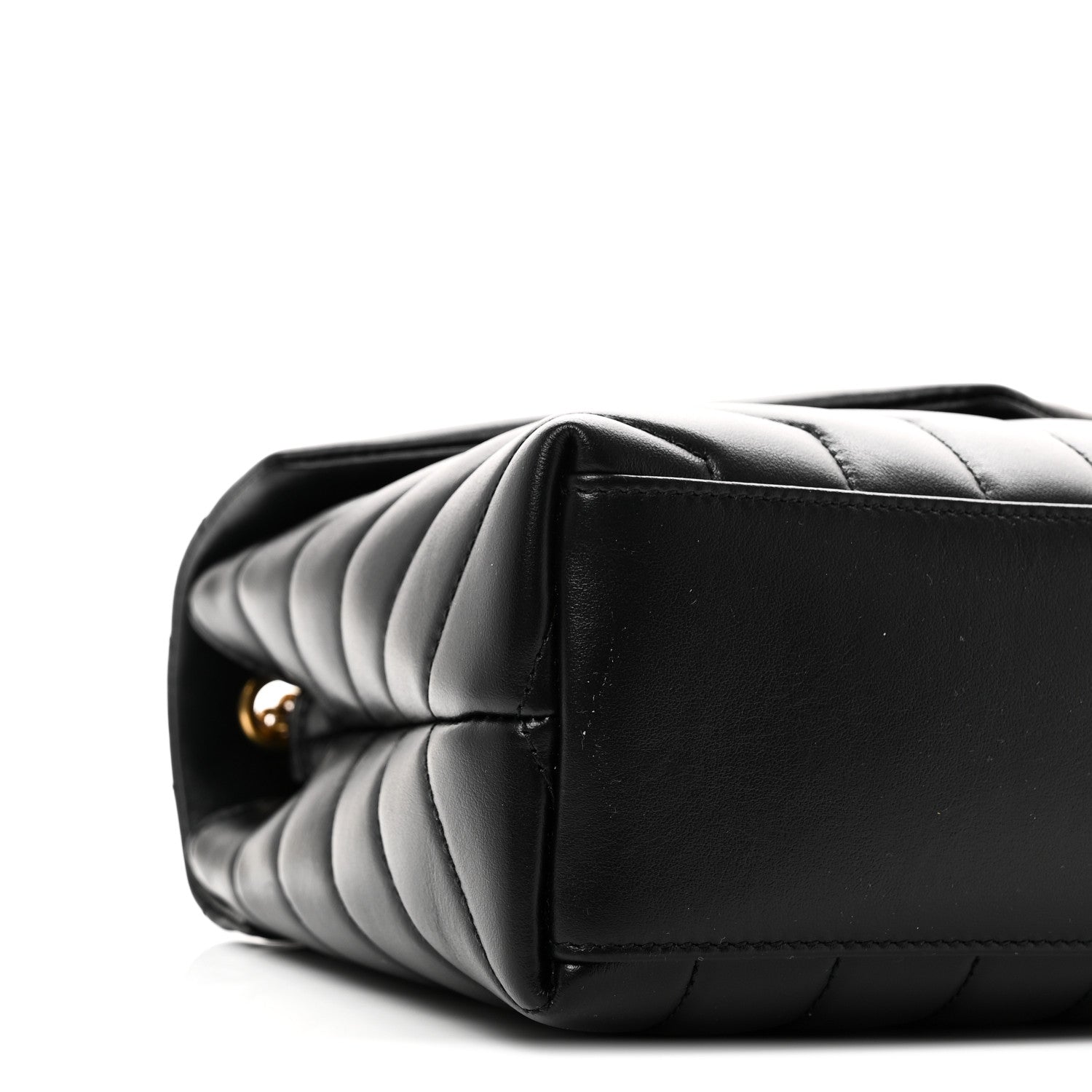 Saint Laurent Calfskin Y Quilted Monogram Small Loulou Chain Satchel Black 9 of 11