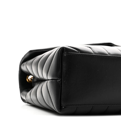 Saint Laurent Calfskin Y Quilted Monogram Small Loulou Chain Satchel Black 9 of 11