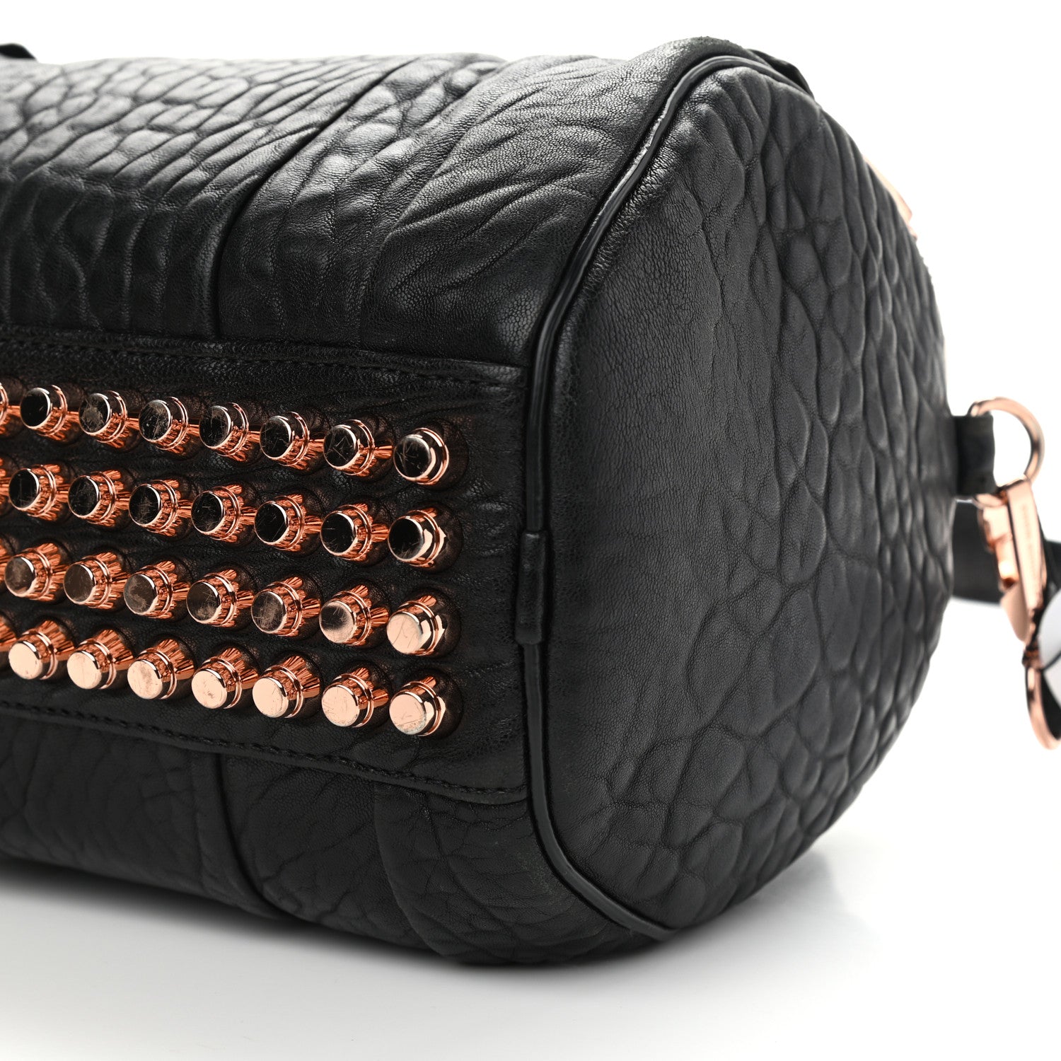Alexander Wang Pebbled Lambskin Rockie Black Rose Gold Hardware 9 of 16