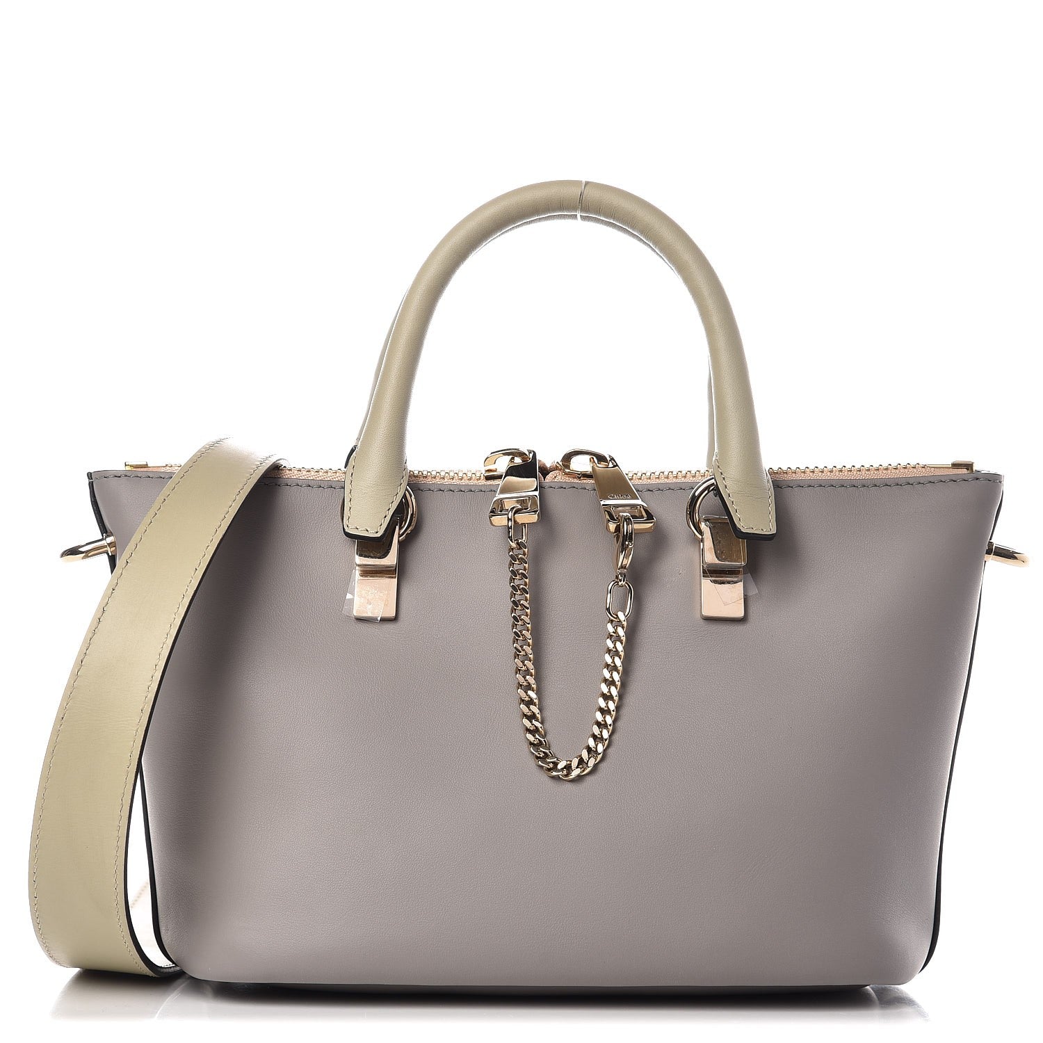 Chloe Smooth Calfskin Mini Baylee Tote Cashmere Grey 1 of 7