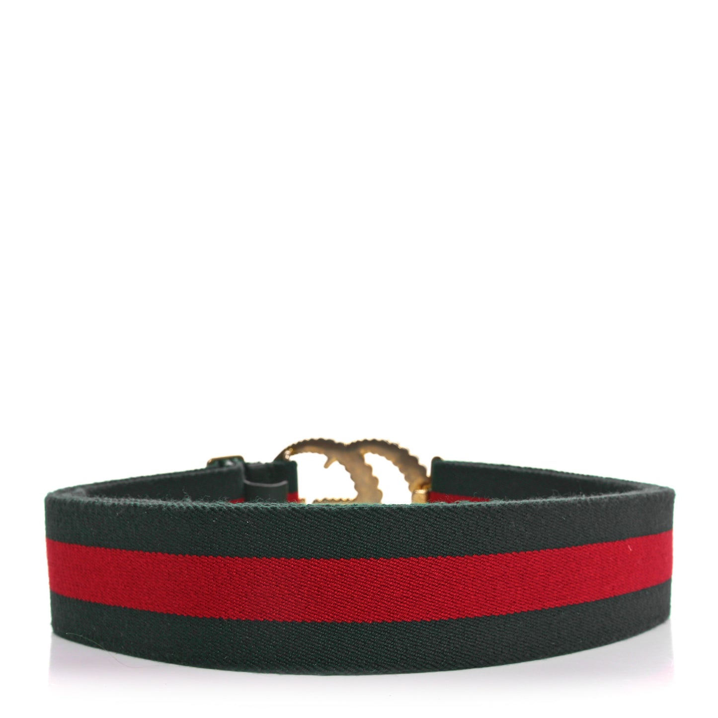 Canvas Torchon Double G Web Belt 100 40 Verde