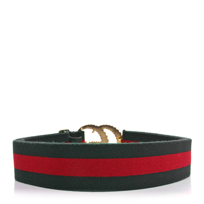 Gucci Canvas Torchon Double G Web Belt 100 40 Verde 2 of 3