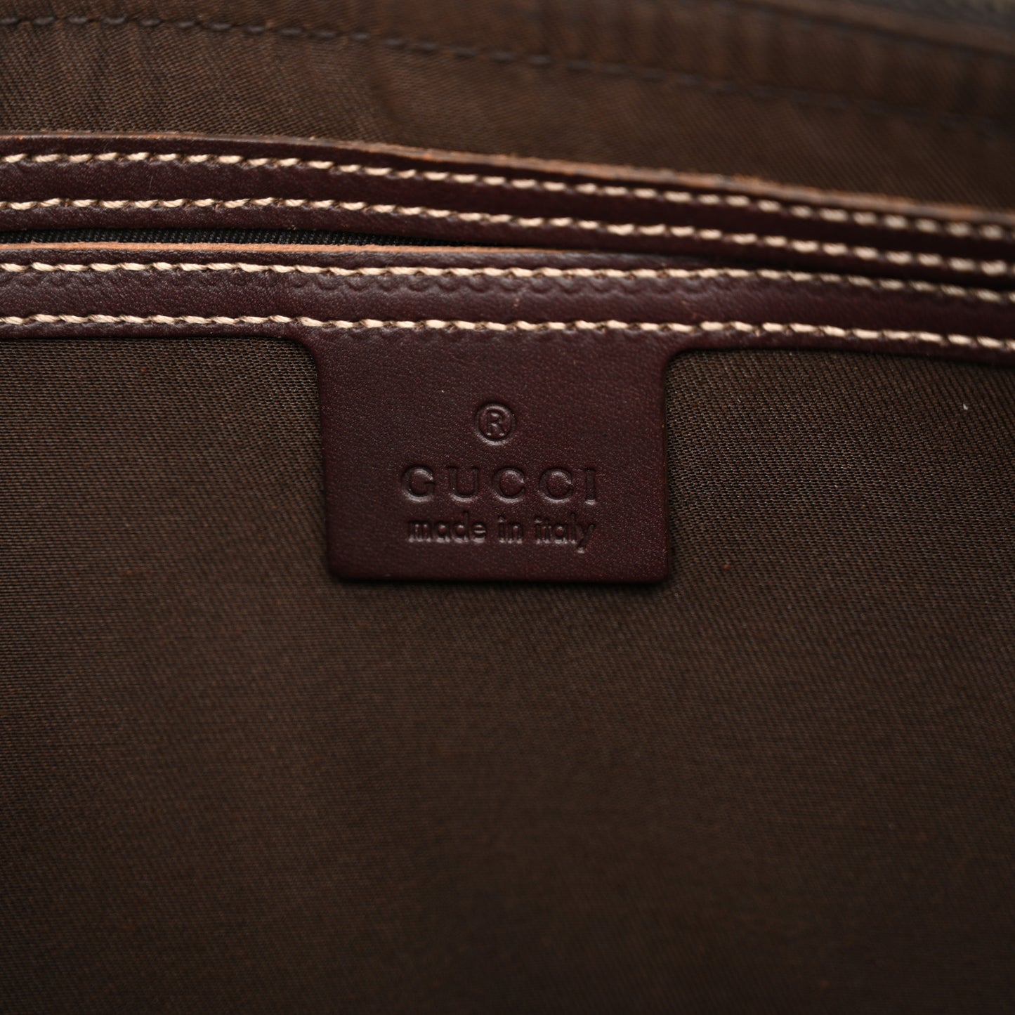 GG Supreme Monogram Belt Bag Dark Brown