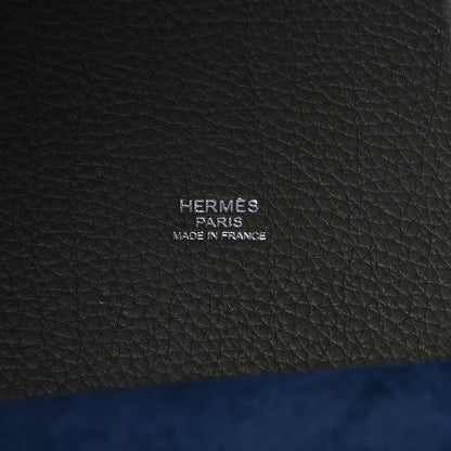 Hermes Taurillon Clemence Picotin Lock 26 GM Blue Jean Canopee 6 of 7
