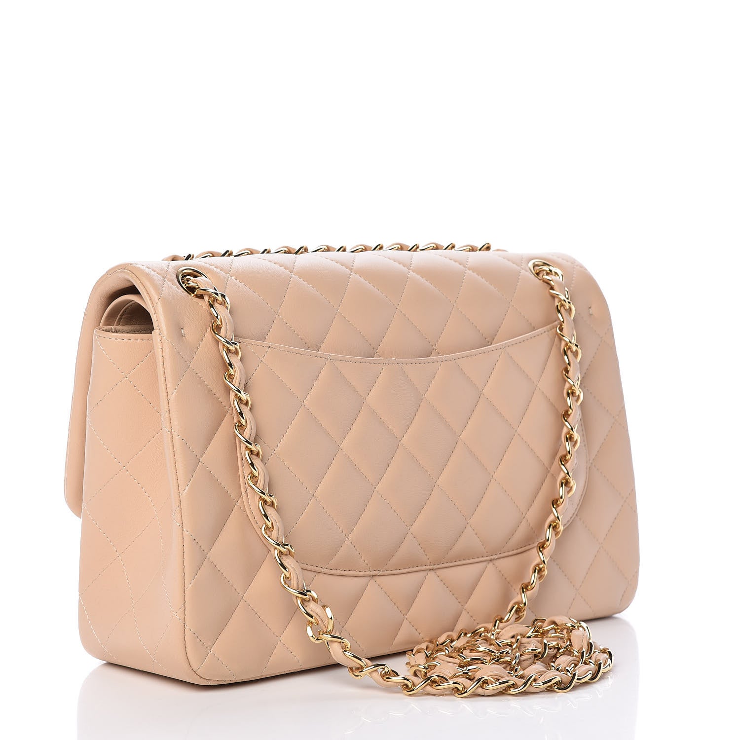 Chanel Lambskin Quilted Jumbo Double Flap Beige Clair 3 of 11