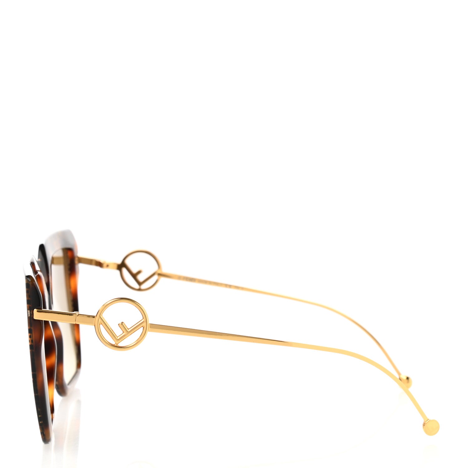 Fendi Acetate Metal F is Fendi FF Butterfly Sunglasses FF 0410/S Havana 3 of 7