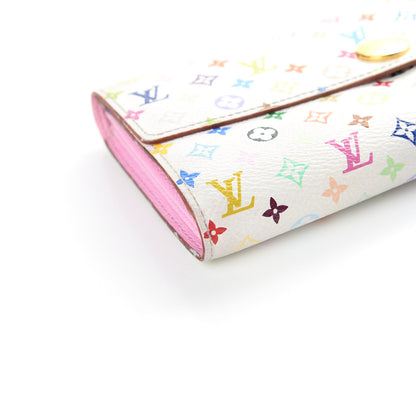 Louis Vuitton Monogram Multicolor Sarah Wallet White Litchi 6 of 9