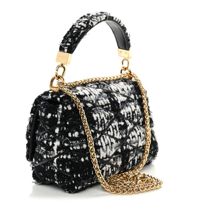 Louis Vuitton Tweed Malletage Top Handle GO-14 PM White Black 4 of 10