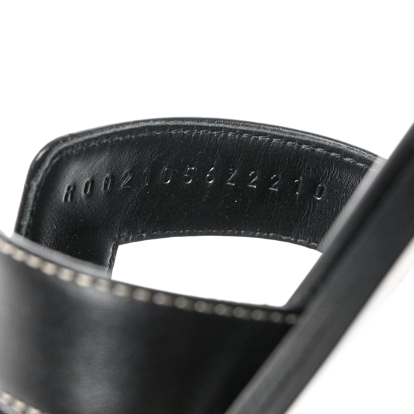 Box Calfskin Oran Sandals 36 Black
