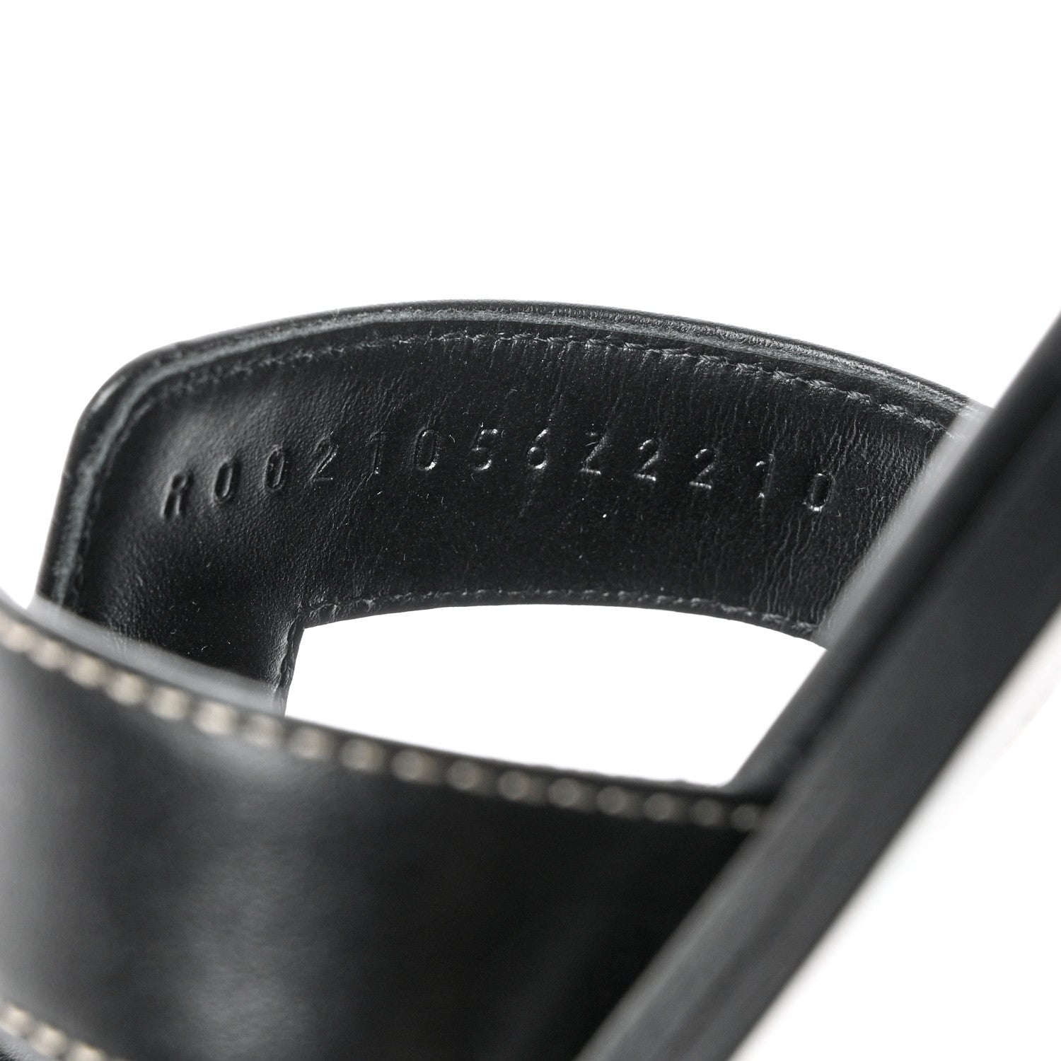 Hermes Box Calfskin Oran Sandals 36 Black 6 of 9