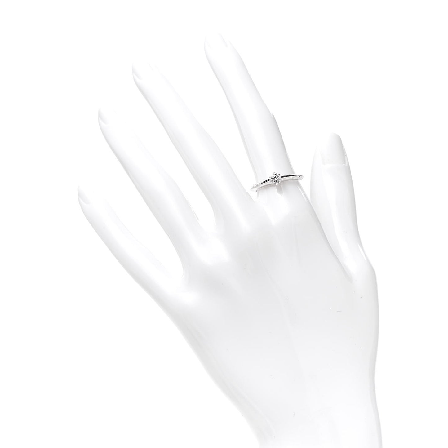 Platinum Diamond .24ct Solitaire Engagement Ring 52 6