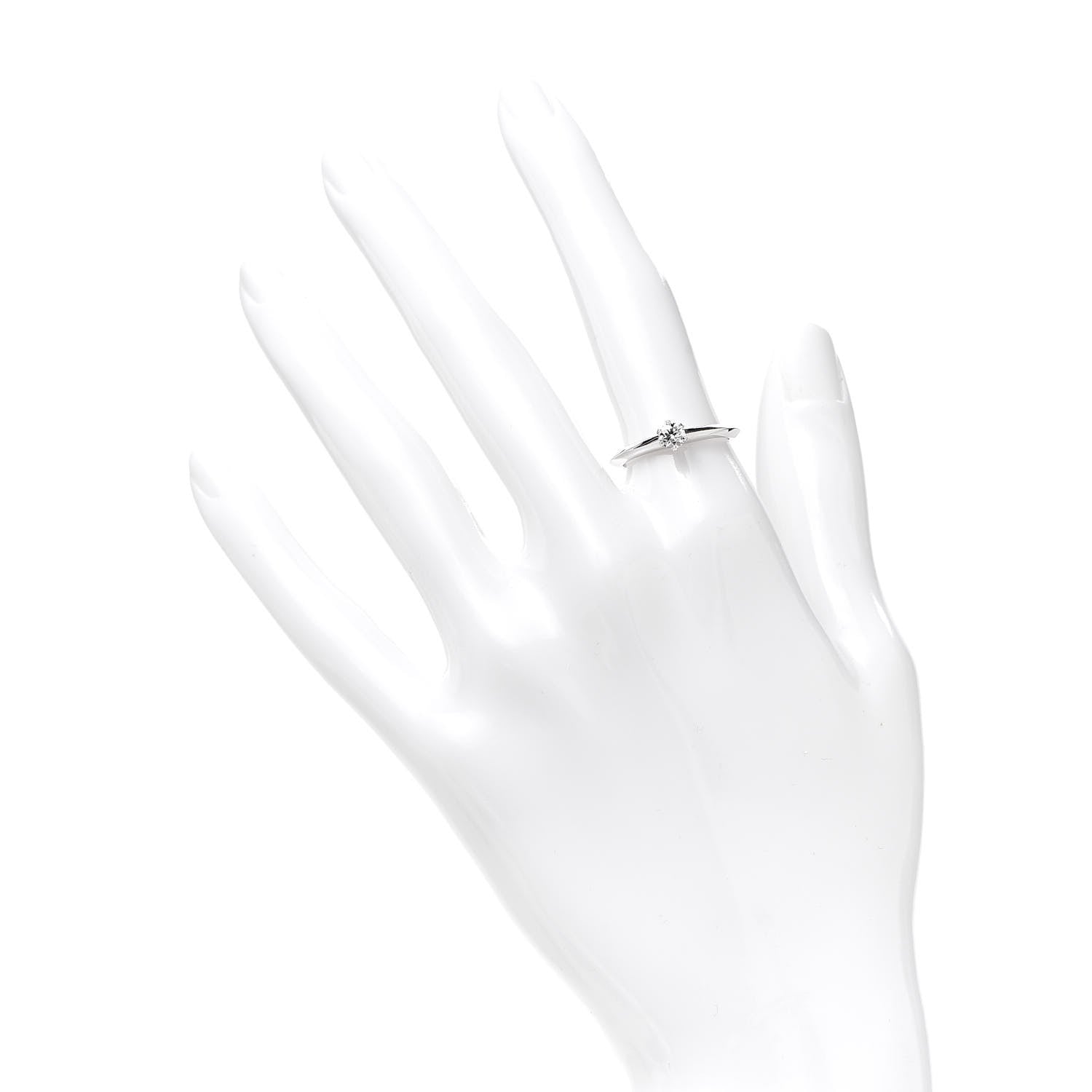 Tiffany Platinum Diamond .24ct Solitaire Engagement Ring 52 6 2 of 5