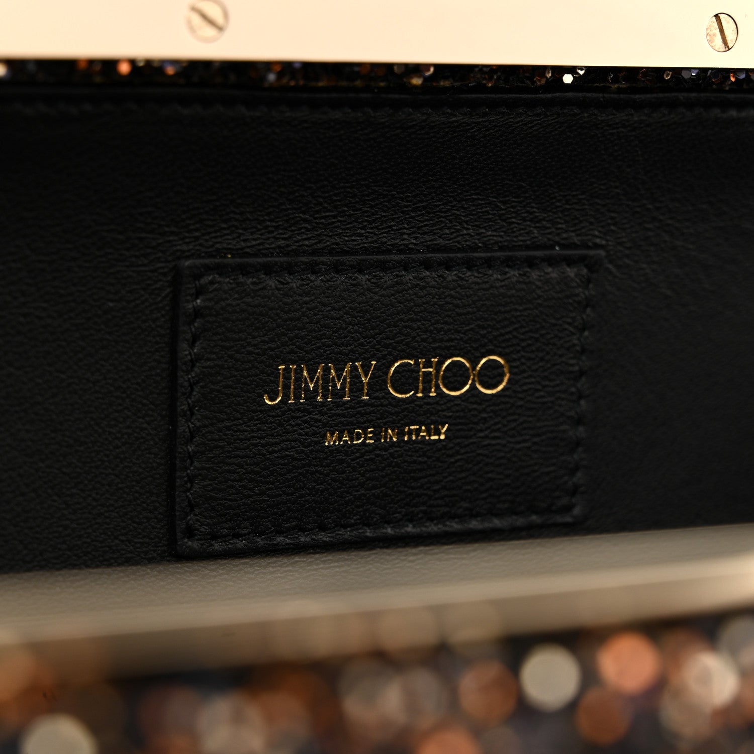 Jimmy Choo Coarse Glitter Ellipse Clutch Amethyst 7 of 10