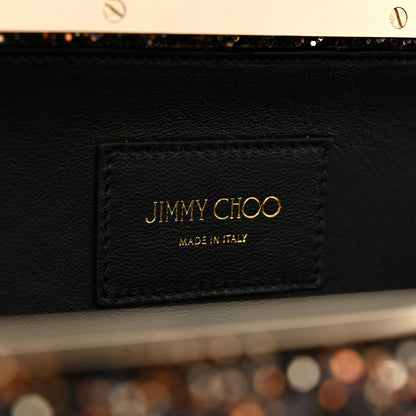 Jimmy Choo Coarse Glitter Ellipse Clutch Amethyst 7 of 10