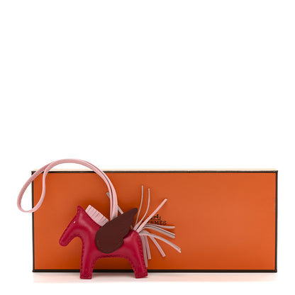Hermes Milo Lambskin Grigri Rodeo Pegase Horse Bag Charm PM Framboise Rose Sakura Rouge Sellier 5 of 5