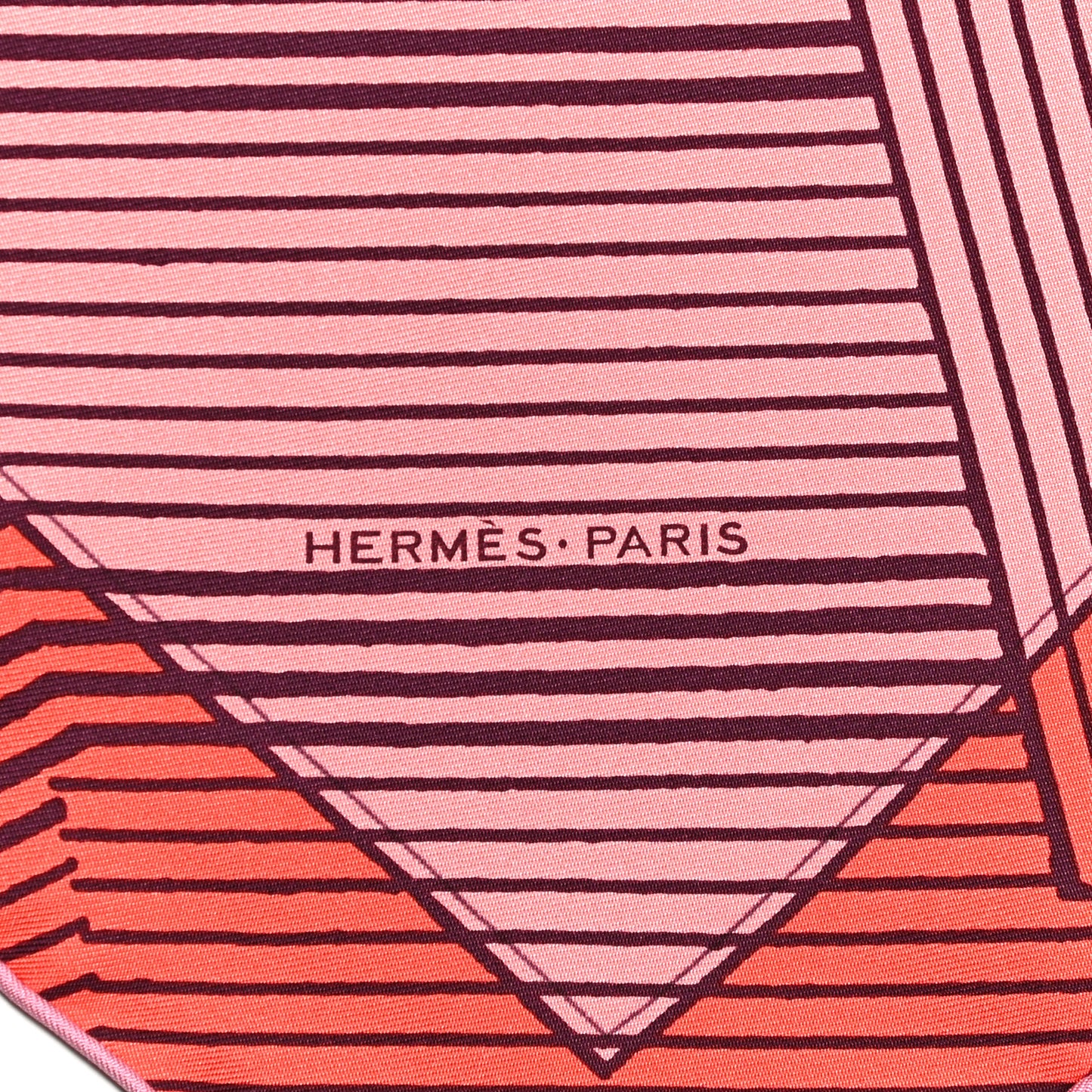 Silk Jeu Des Omnibus Remix Scarf 90 Rose Corail Fuchsia