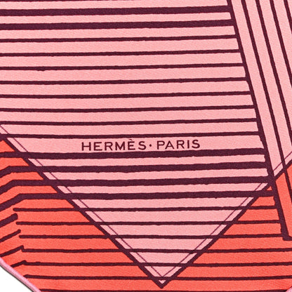 Hermes Silk Jeu Des Omnibus Remix Scarf 90 Rose Corail Fuchsia 2 of 6