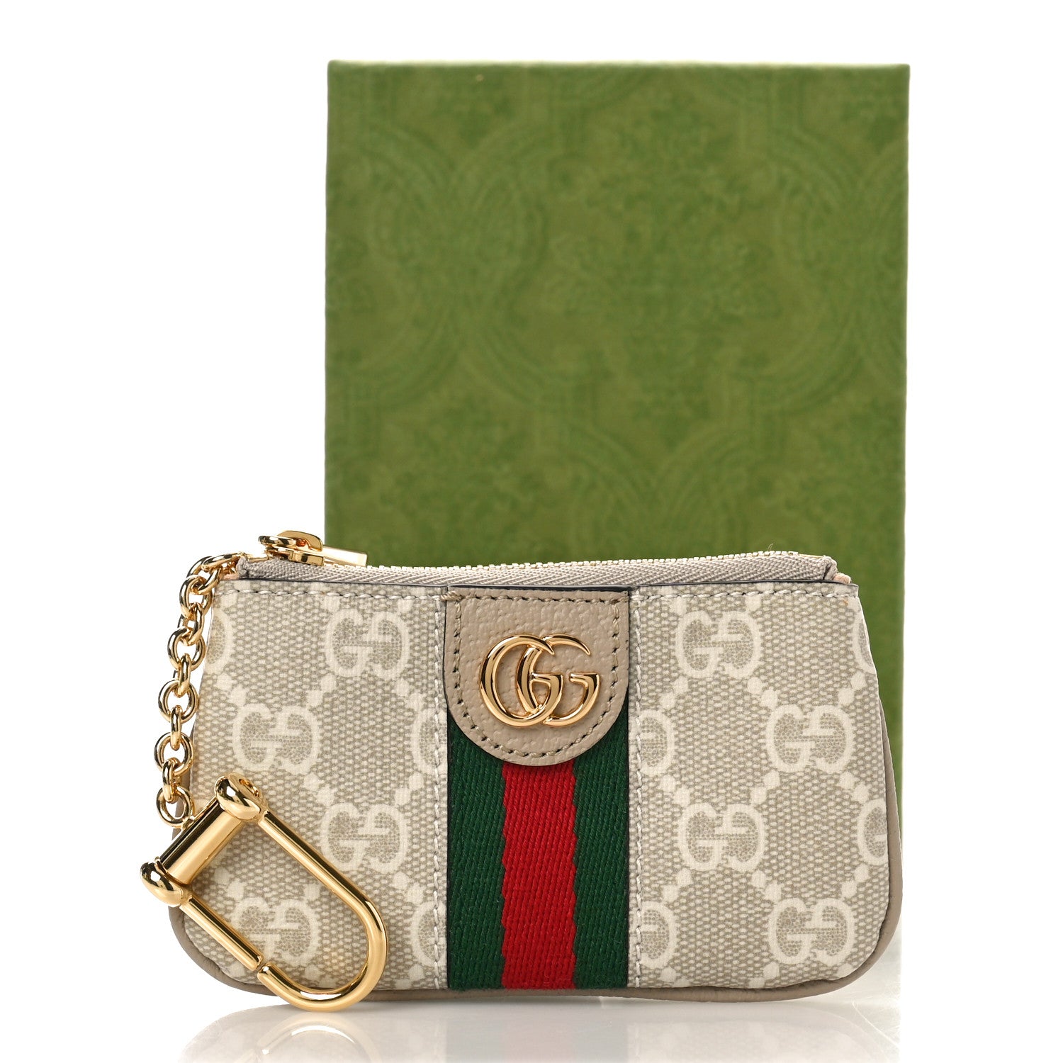 Gucci GG Supreme Monogram Web Ophidia Key Case Beige Mystic White Oatmeal 9 of 9