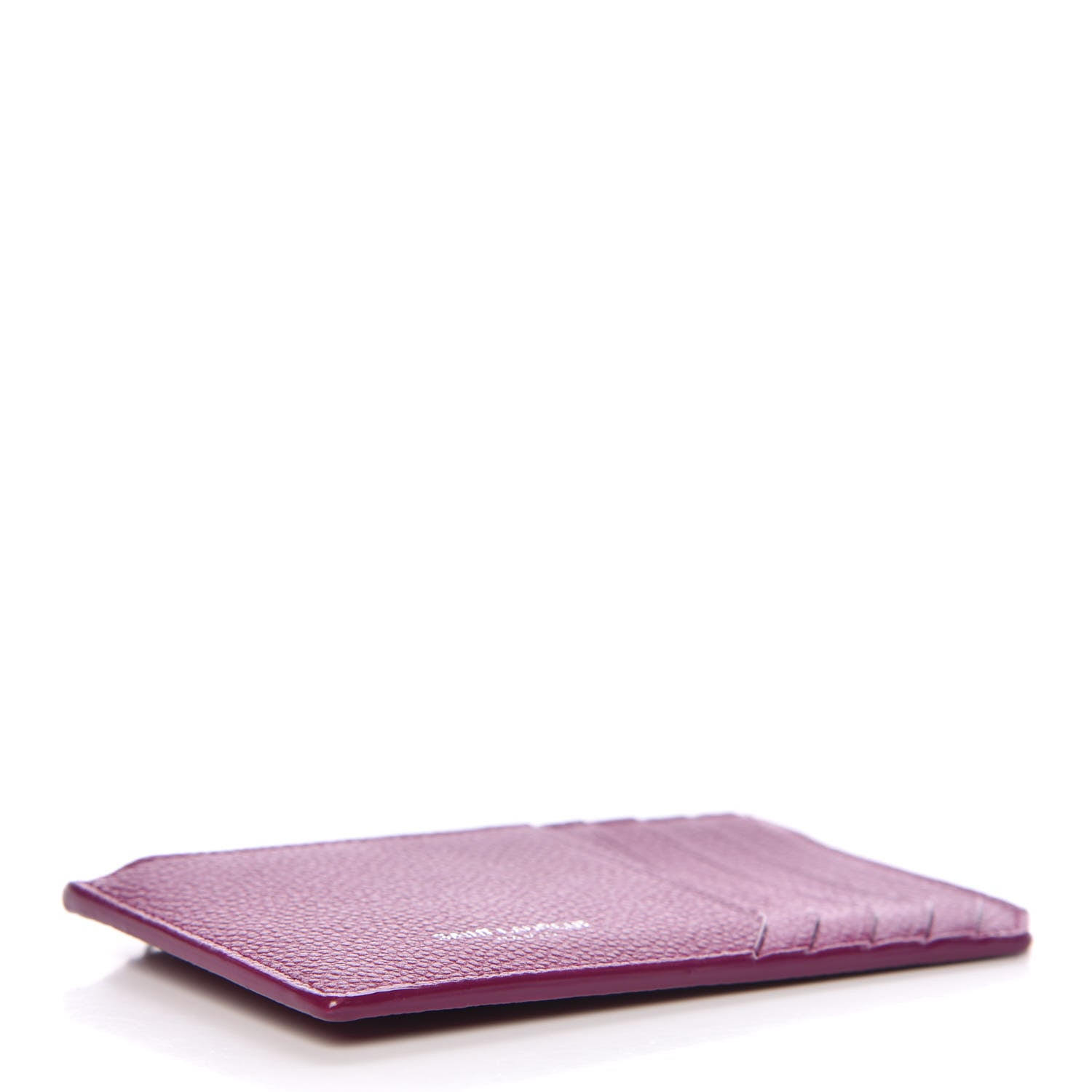Saint Laurent Grained Calfskin 5 Fragments Zip Pouch Card Holder Pivoine 4 of 8
