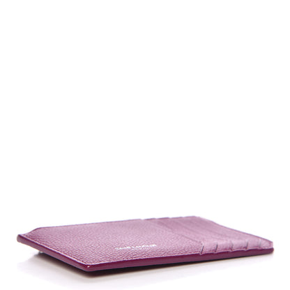Saint Laurent Grained Calfskin 5 Fragments Zip Pouch Card Holder Pivoine 4 of 8
