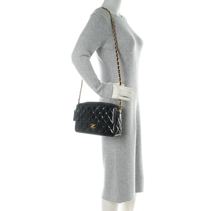 Chanel Patent Quilted Flap Camera Case Black 2 of 11