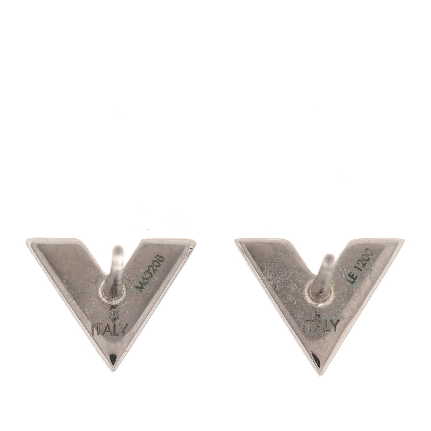 Louis Vuitton Essential V Stud Earrings Silver 4 of 5