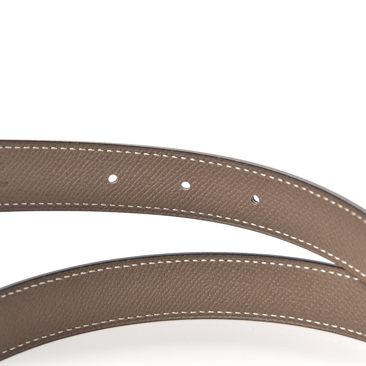 Hermes Swift Epsom 24mm Mini Constance H Belt 75 Black Etoupe 4 of 5