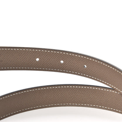 Hermes Swift Epsom 24mm Mini Constance H Belt 75 Black Etoupe 4 of 5