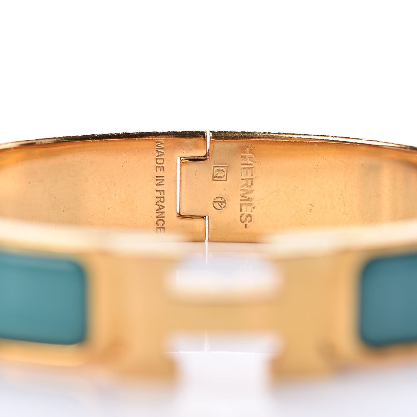 Enamel Narrow Clic Clac H Bracelet PM Vert Bleuete