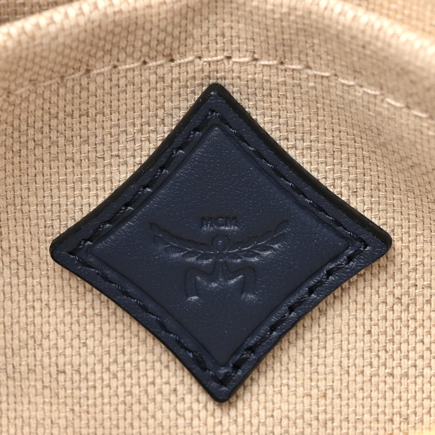 MCM Lauretos Nappa Small Himmel Shoulder Bag Indigo Blue 6 of 9