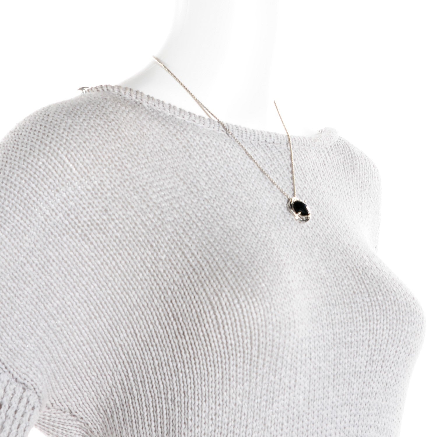 David Yurman Sterling Silver Black Onyx 14mm Infinity Pendant Necklace 2 of 6
